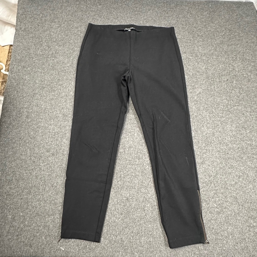 Eileen Fisher Black Stretch Ankle Pants Side Zip Pull On Women's Small